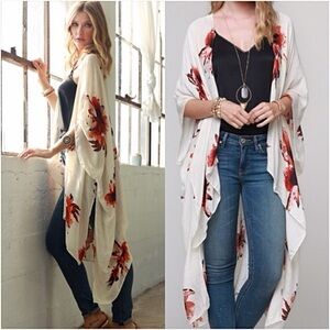 South Moon Under Floral Maxi Coverup One Size